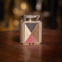 Antique 20th Century Shagreen & Silver Plated Dunhill Table Lighter c.1920