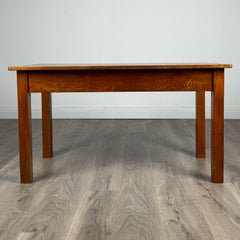 Table d'appoint/table basse ancienne du 20ème siècle en chêne ( REF AF-3226 )