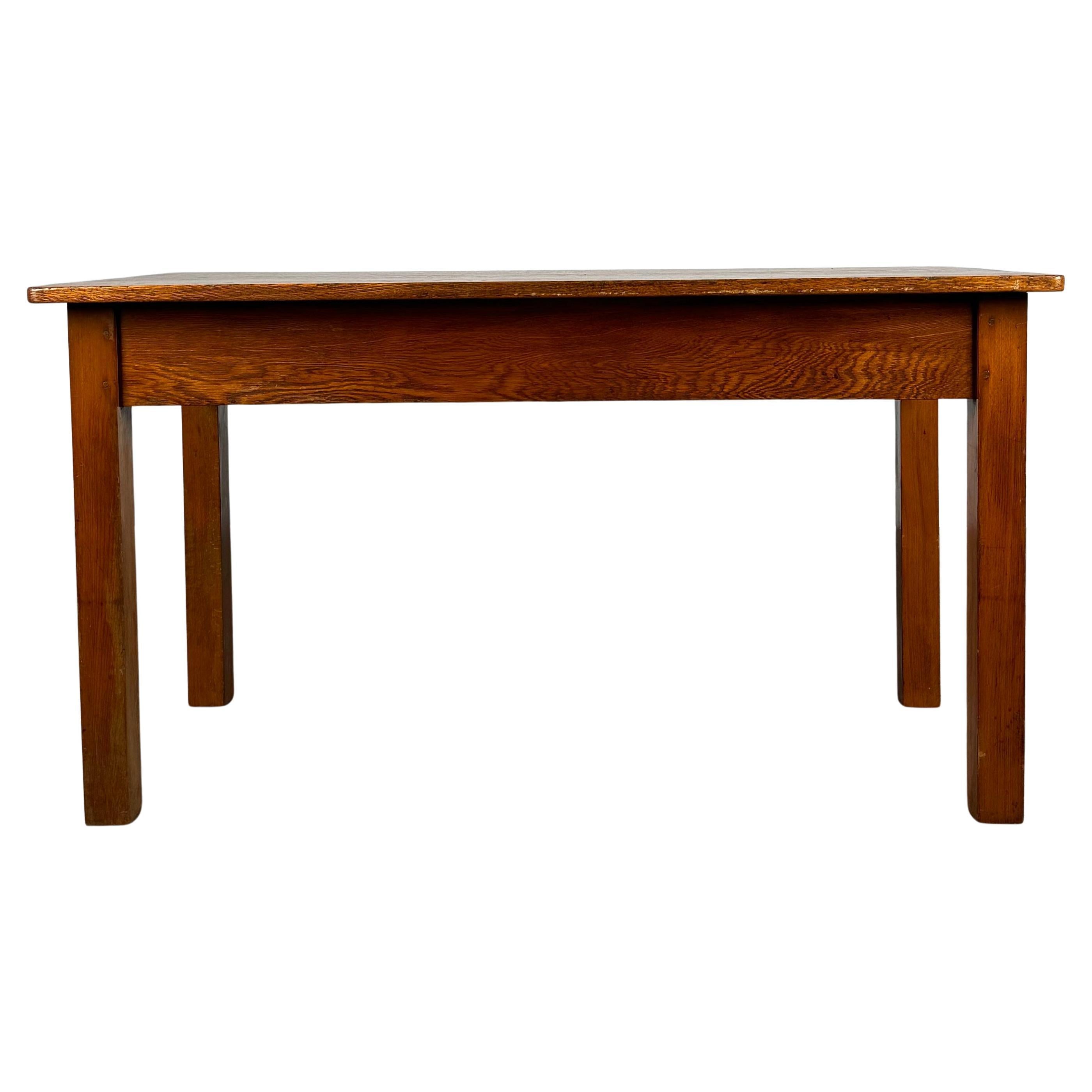 Antique 20th Century Side Table / Coffee Table In Oak ( REF AF-3226 )