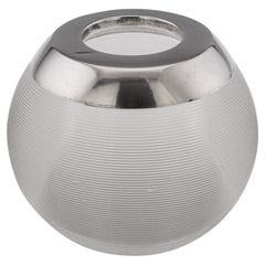 Antigua cerillera de cristal montada en plata del siglo XX, Birmingham c.1912