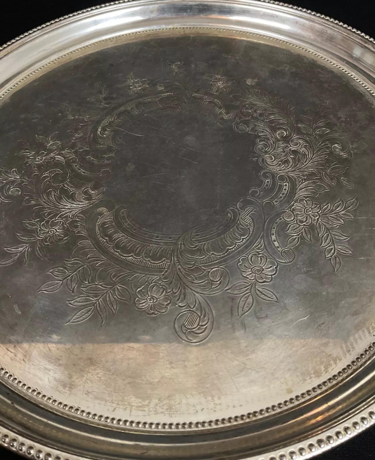 Antico vassoio da portata in argento del XX secolo di WMF - 2Y535 in vendita 4