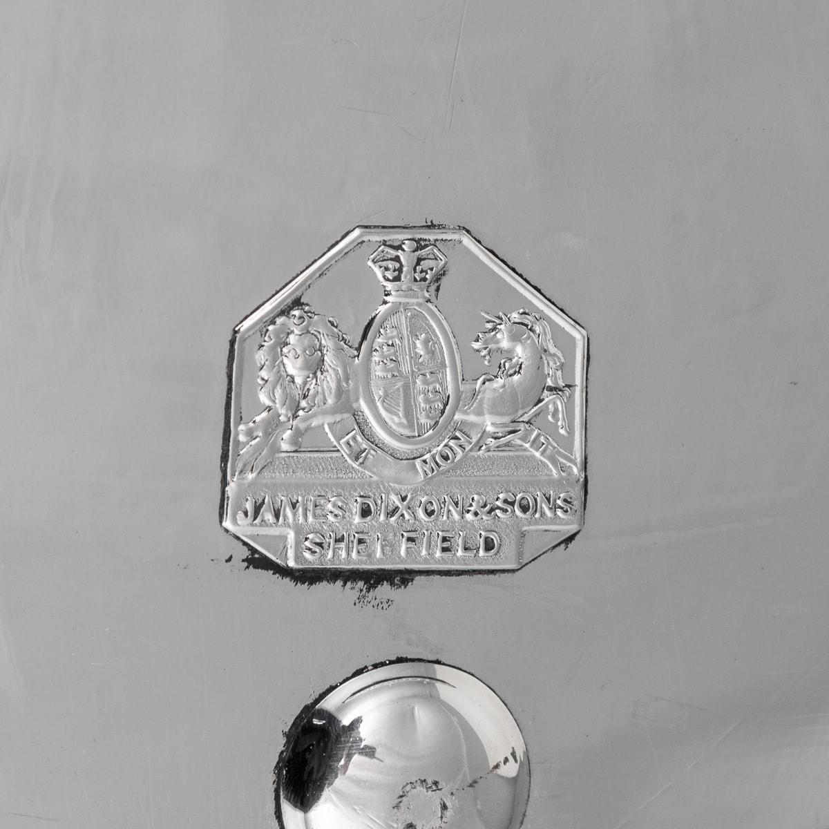 Plateau de service ancien du 20ème siècle en métal argenté, James Dixon & Sons vers 1900 en vente 5