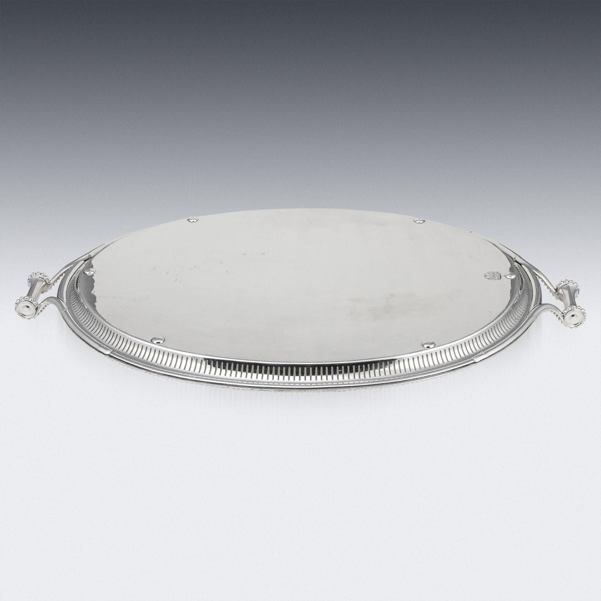Other Antique 20th Century Silver Plated Serving Tray, James Dixon & Sons c.1900 For Sale