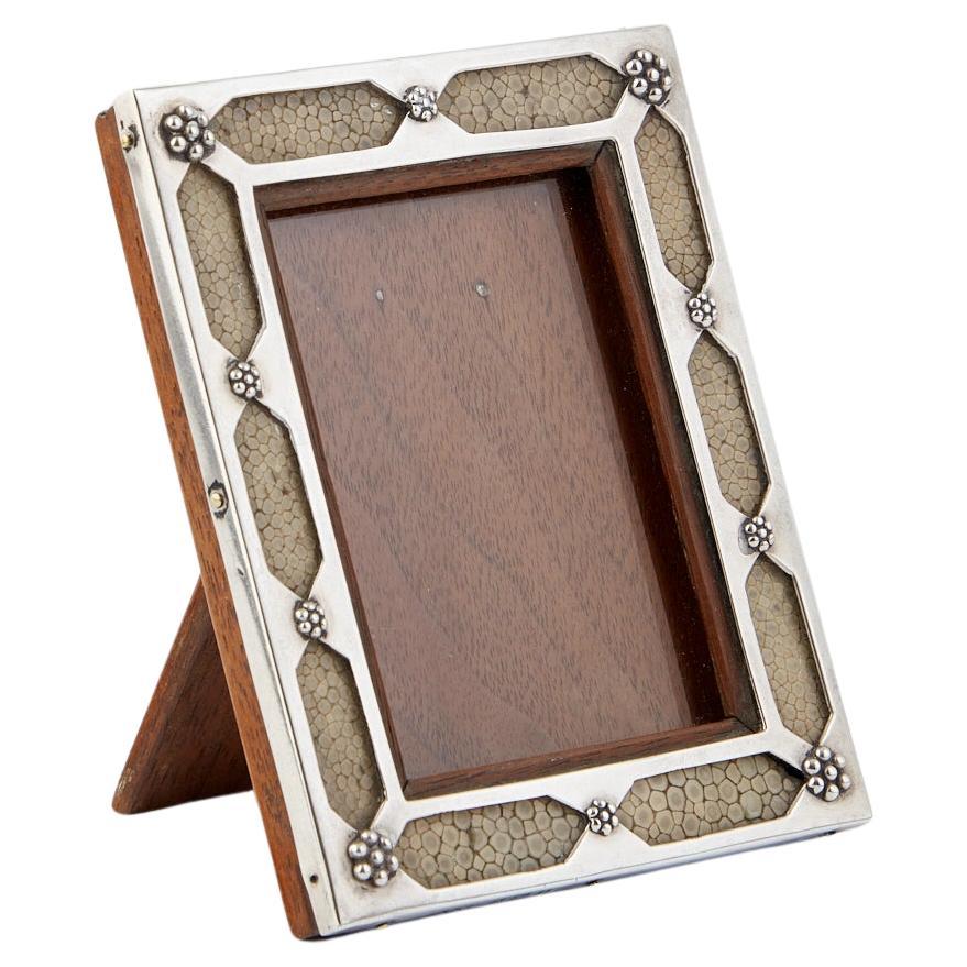 Antique 20th Century Silver & Shagreen Picture Frame By Liberty & Co 1909