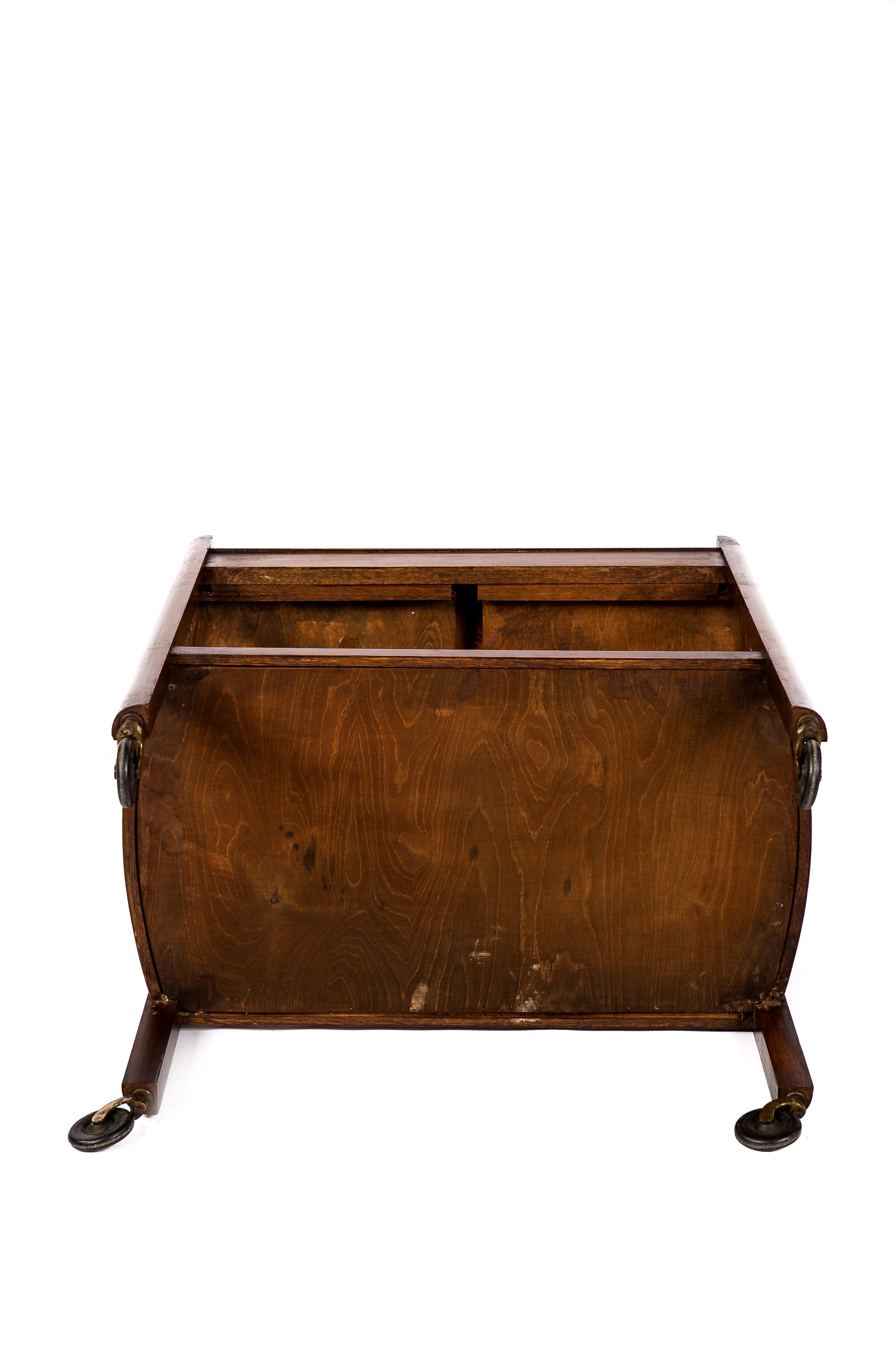 antique wooden bar cart