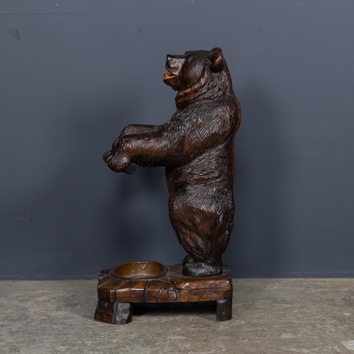 Svizzero Antico bastone per orso Black Forest svizzero del 20° secolo c.1910 in vendita