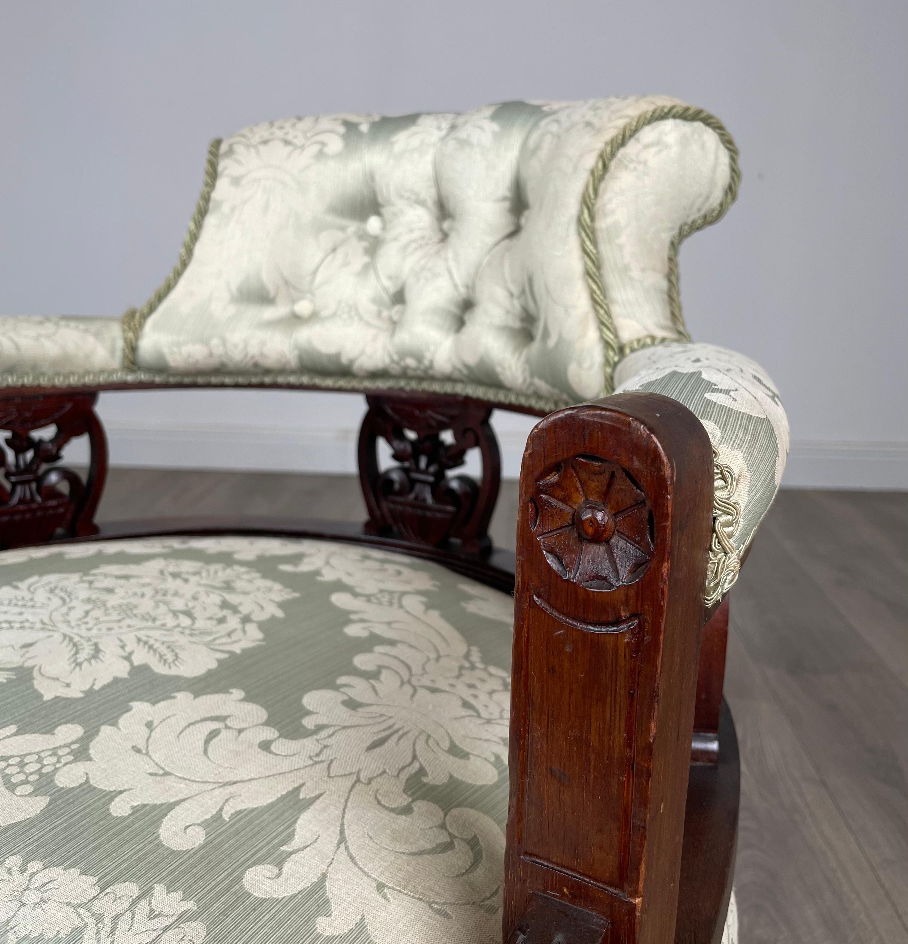 Antique 20th Century Tub Chair / Armchair In Mahogany ( REF AF-3099 ) For Sale 7