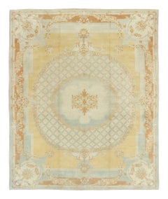 Antique 20th Century Turkish Hereke Rug with Medallion in Soft Hues -Rug & Kilim
