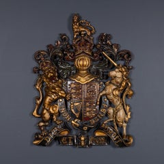 Antique 20th Century Victorian Cast Iron Royal Warrant c.1900