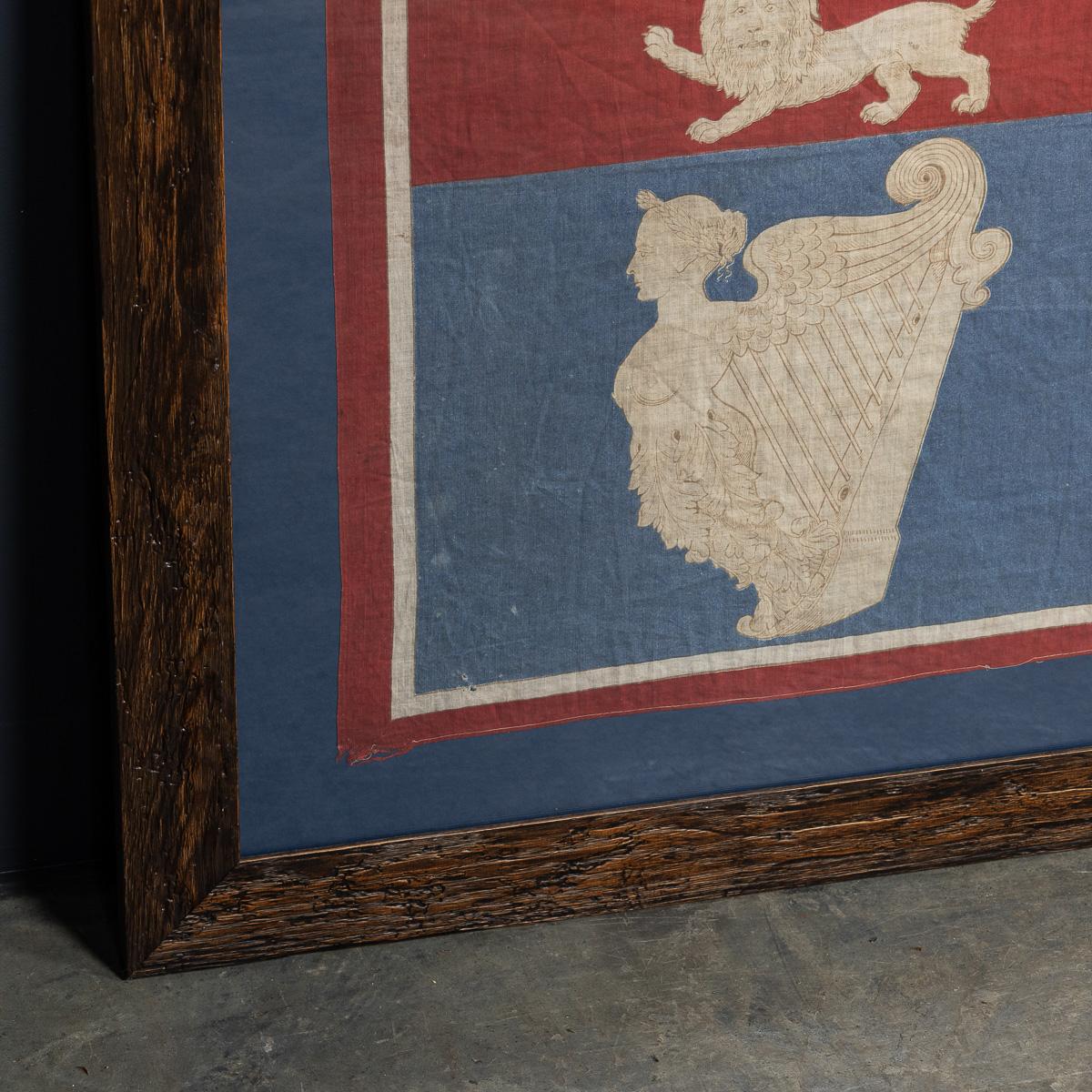 Antike viktorianische gerahmte königliche Standardflagge des 20. Jahrhunderts um 1900 im Angebot 5