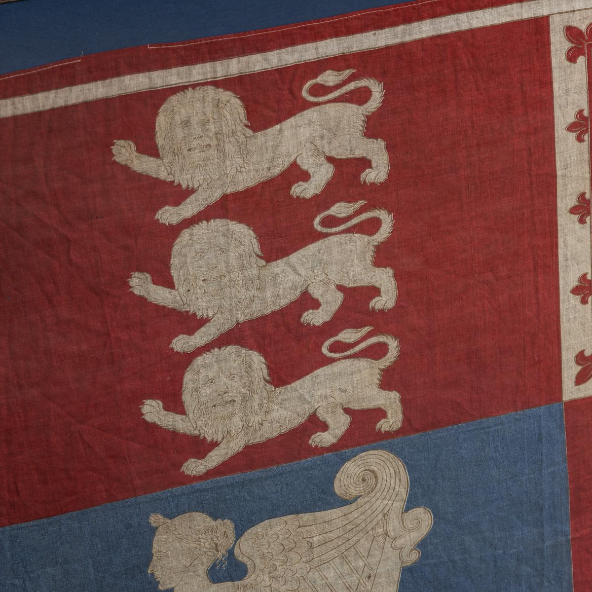 Antike viktorianische gerahmte königliche Standardflagge des 20. Jahrhunderts um 1900 (Sonstiges) im Angebot