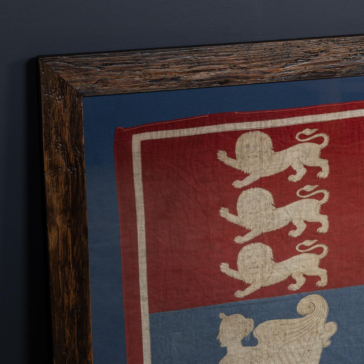 Antike viktorianische gerahmte königliche Standardflagge des 20. Jahrhunderts um 1900 (Stoff) im Angebot