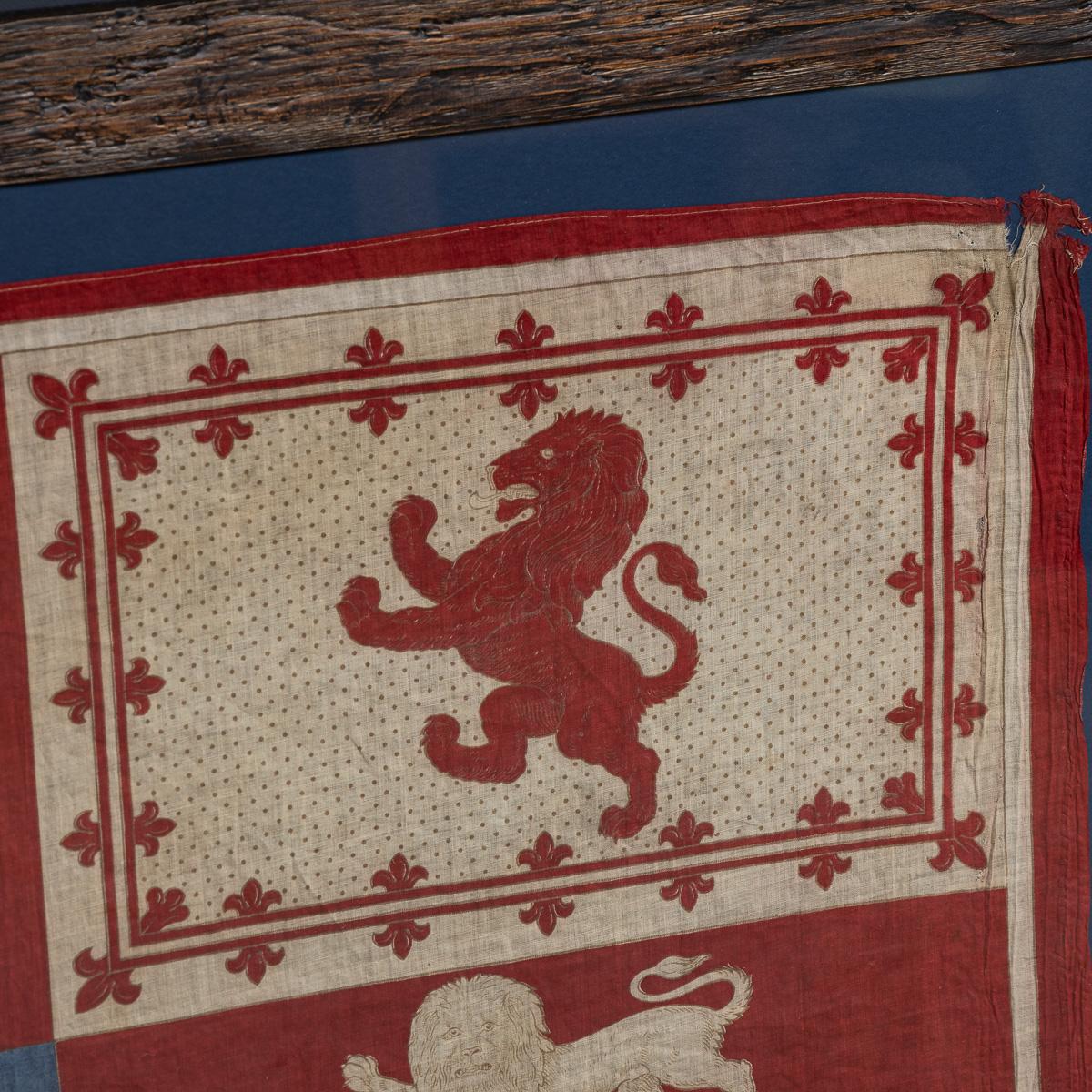 Antike viktorianische gerahmte königliche Standardflagge des 20. Jahrhunderts um 1900 im Angebot 1