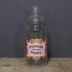 Antique 20th Century Victorian Hand Blown Glass Apothecary Jar c.1900