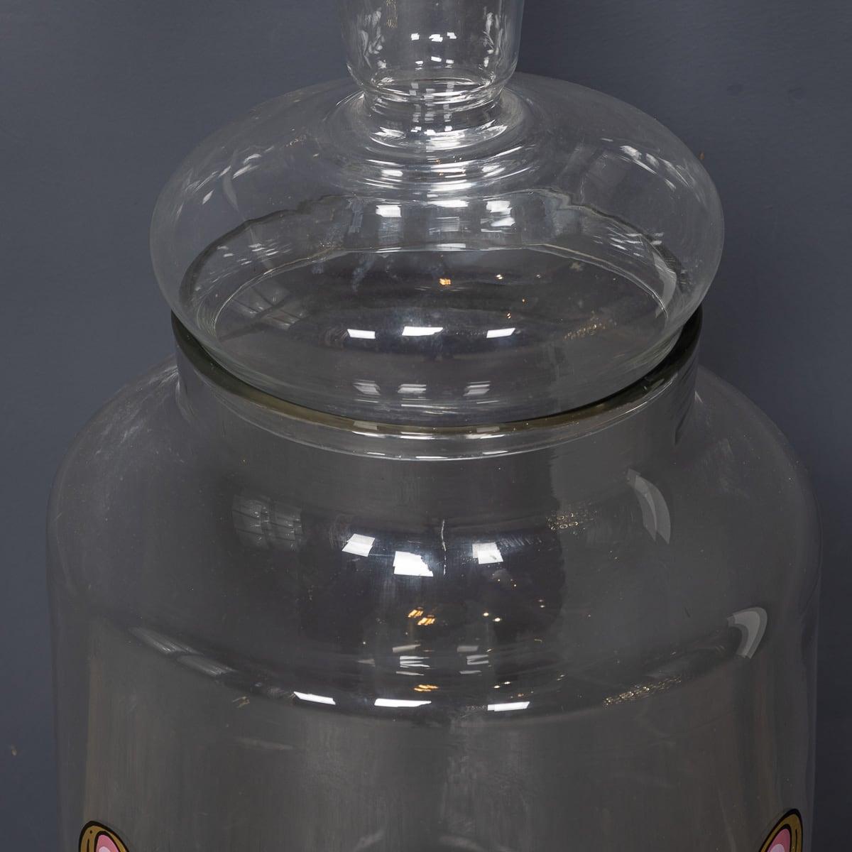 20ième siècle Ancienne jarre d'apothicaire victorienne du 20ème siècle en verre soufflé à la main, vers 1900 en vente