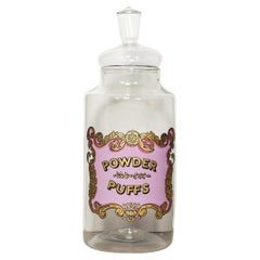 Antique 20th Century Victorian Hand Blown Glass Apothecary Jar c.1900