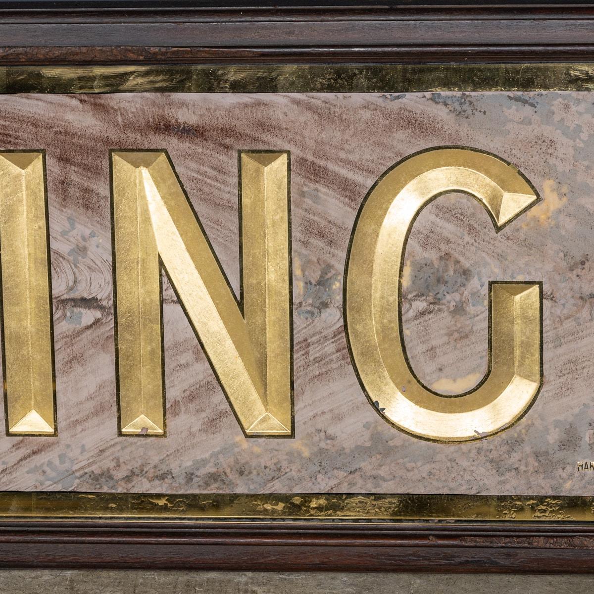 Antique 20th Century Victorian Mirrored Outfitting Sign For Harris Tweed c.1900 For Sale 6