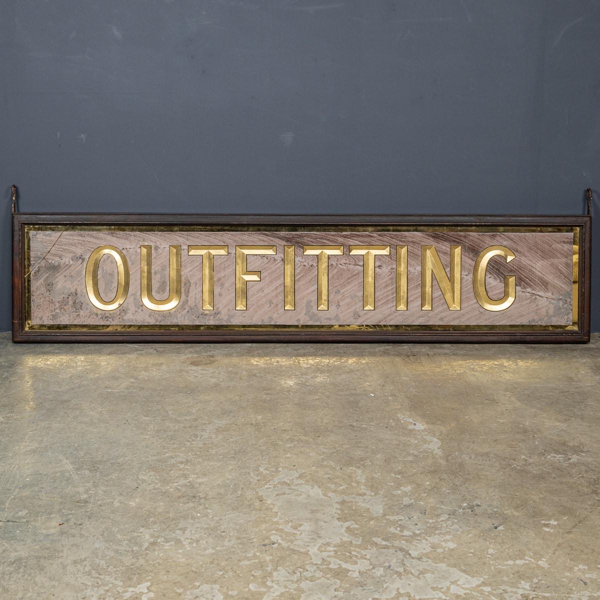 Other Antique 20th Century Victorian Mirrored Outfitting Sign For Harris Tweed c.1900 For Sale