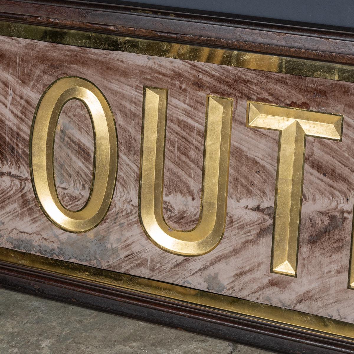Antique 20th Century Victorian Mirrored Outfitting Sign For Harris Tweed c.1900 For Sale 1