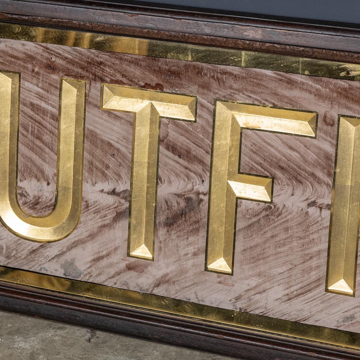 Antique 20th Century Victorian Mirrored Outfitting Sign For Harris Tweed c.1900 For Sale 2