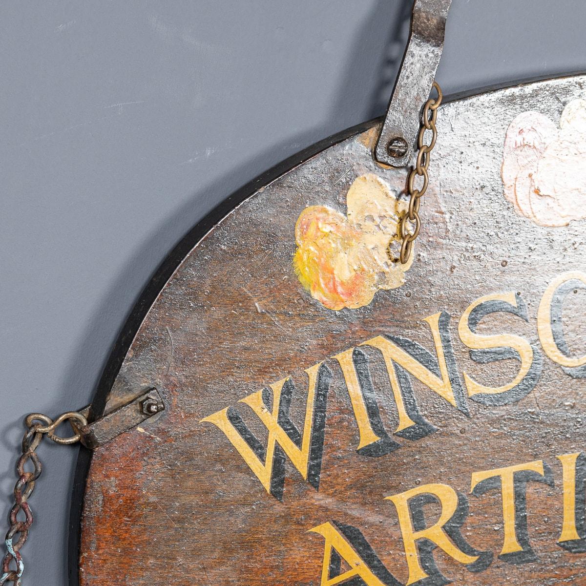 Early 20th Century Antique 20th Century Winsor & Newton Paint Palette Advertising Sign c.1920 For Sale