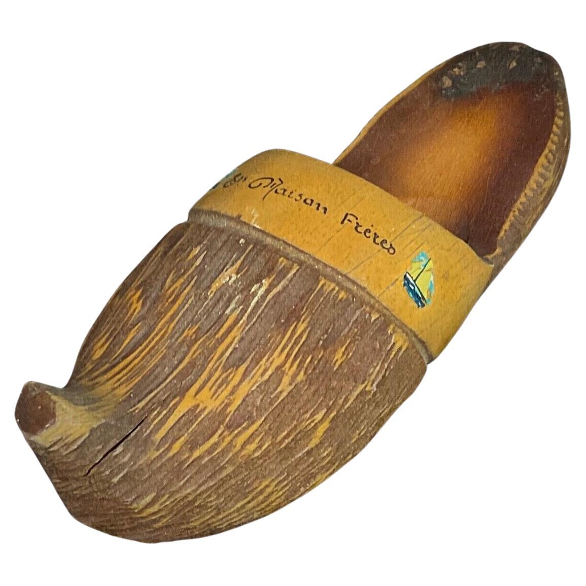 Antique 20th-Century Wooden Clog by "Ets Maison Frères" – France - 2Y351