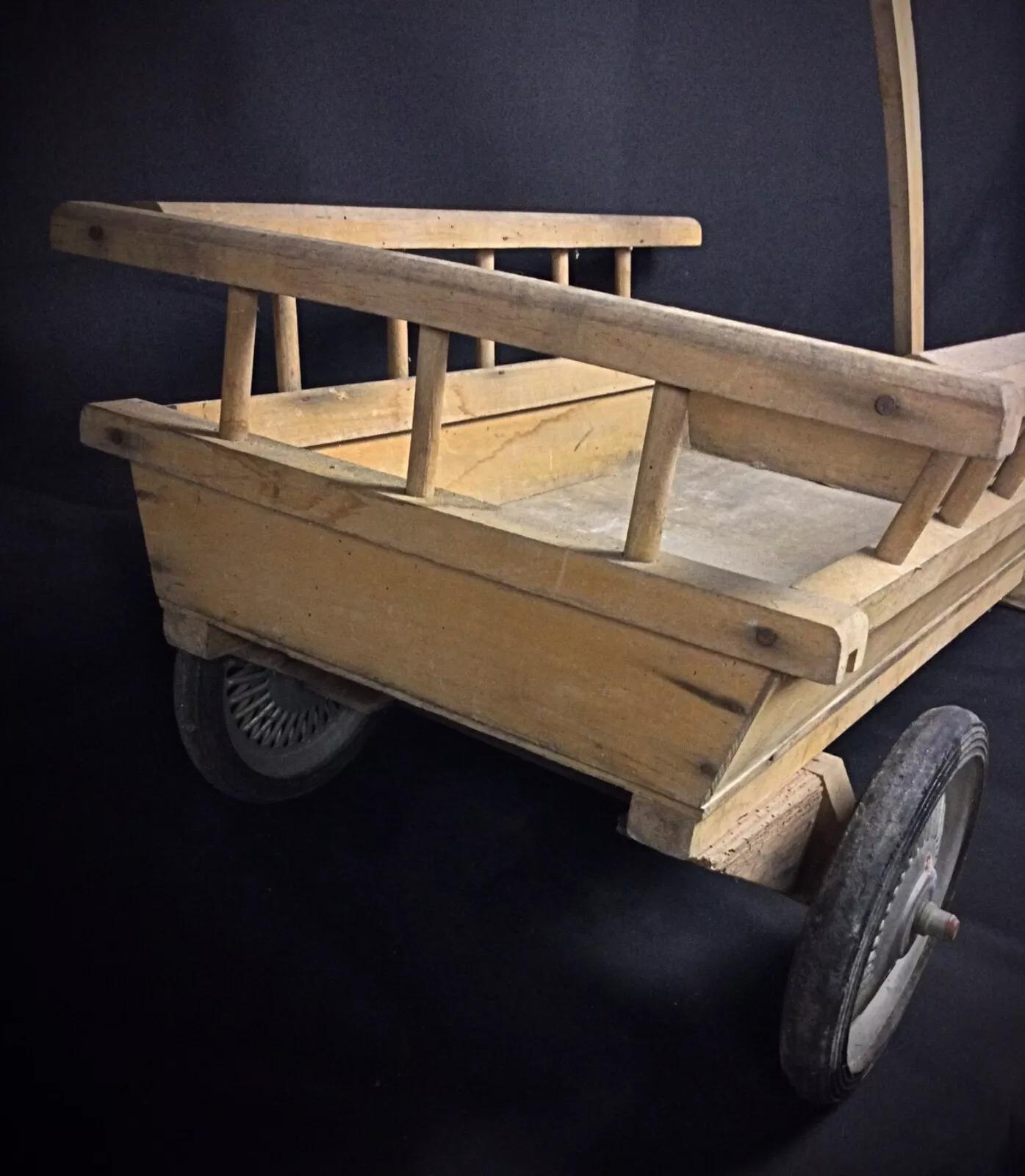 Antique 20th Century Wooden Two-Wheeled Cart - 2Y255 For Sale 8