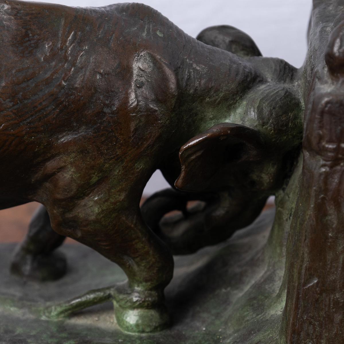 Antique 20thC American Art Deco Bronze Elephant Book Ends, Charles Robert Knight For Sale 8