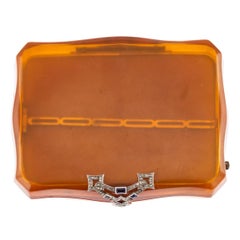 20th Century Art Deco Platinum, Sapphire and Diamond Vanity Case, circa 1920
