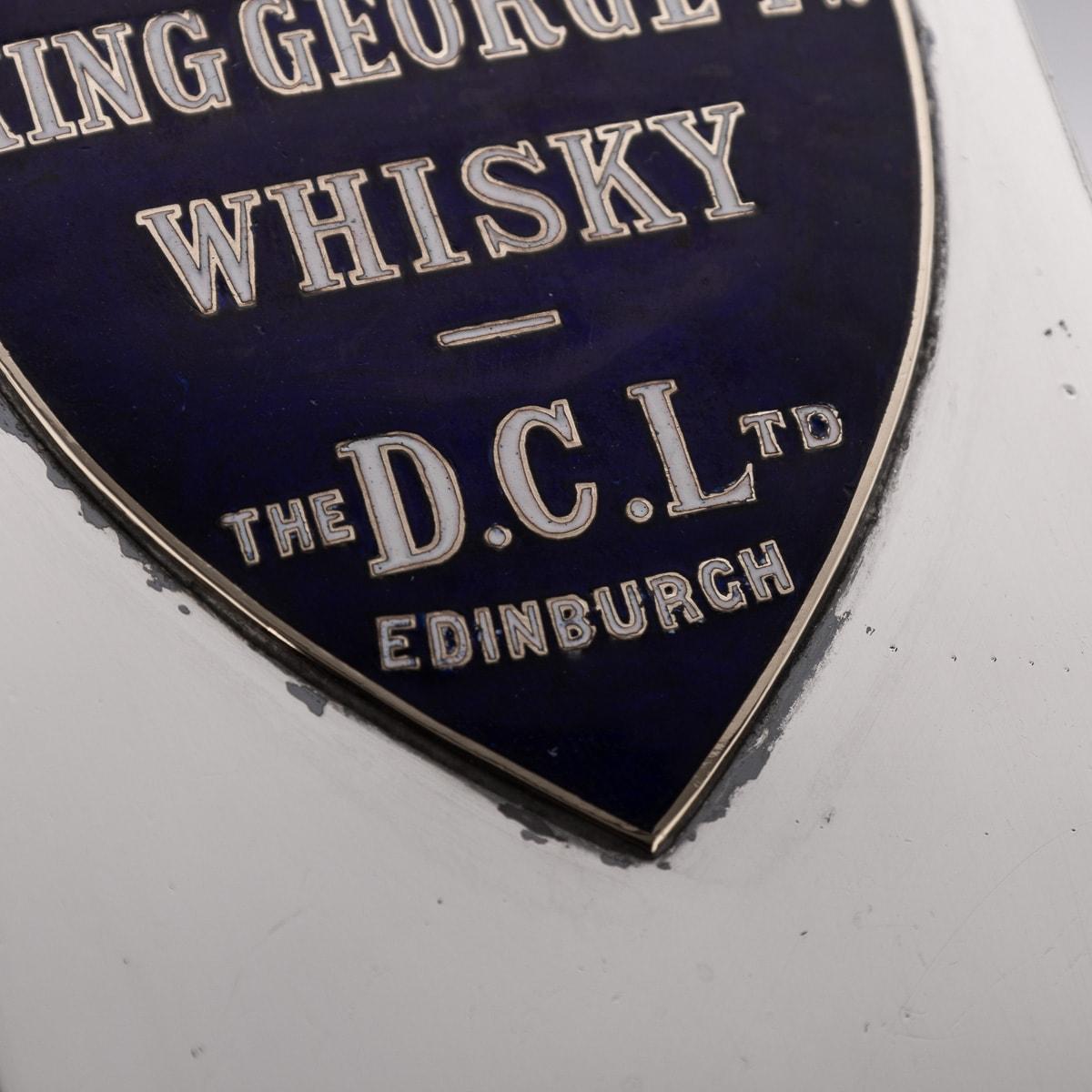 Antique 20thC Art Deco Silver Plated & Enamel Water Jug, King George IV Whisky For Sale 5