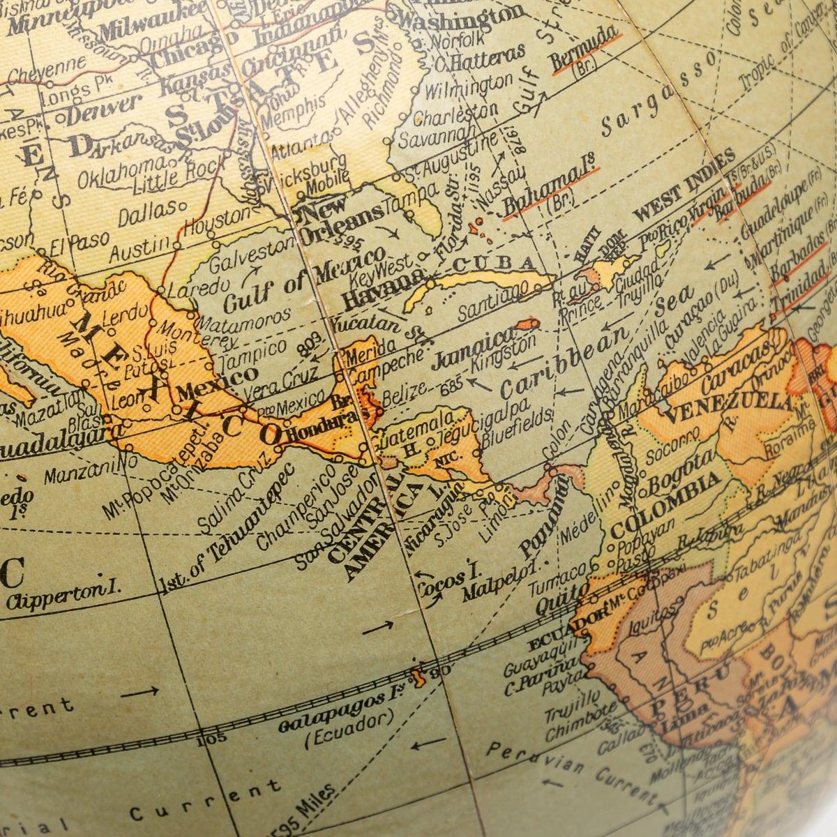 Globe terrestre britannique 
