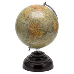 Antique 20thC British "Geographia" 8 Inch Terrestrial Globe By Philips c.1920