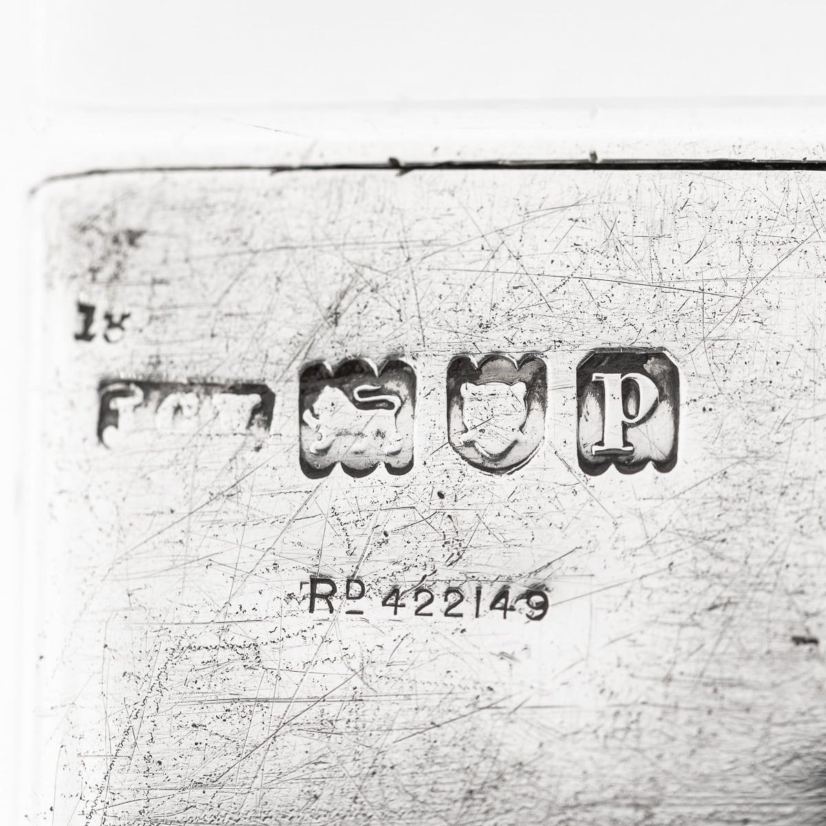 Antique British del XX secolo, righello pesato in argento massiccio. John Gloag Murdoch, 1910 ca. in vendita 9