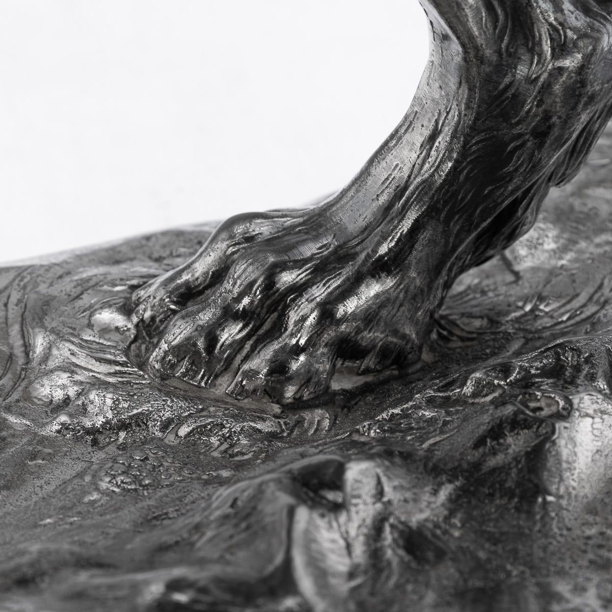 Antica statua di cane da caccia continentale del 20° secolo placcata in argento, C.C. 1910 in vendita 13