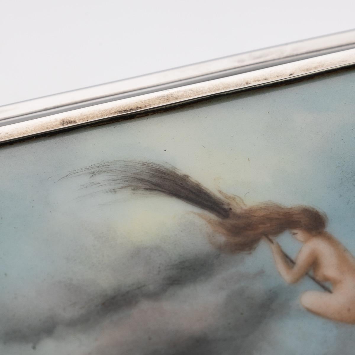 Antique 20thC Edwardian Solid Silver Cigarette Box, F.S. Russell, Glasgow c.1907 For Sale 9