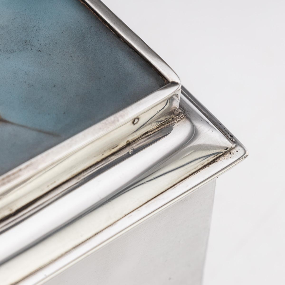 Antique 20thC Edwardian Solid Silver Cigarette Box, F.S. Russell, Glasgow c.1907 For Sale 10