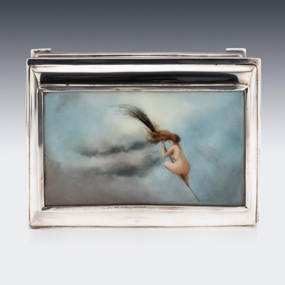 Antique 20thC Edwardian Solid Silver Cigarette Box, F.S. Russell, Glasgow c.1907 For Sale 3