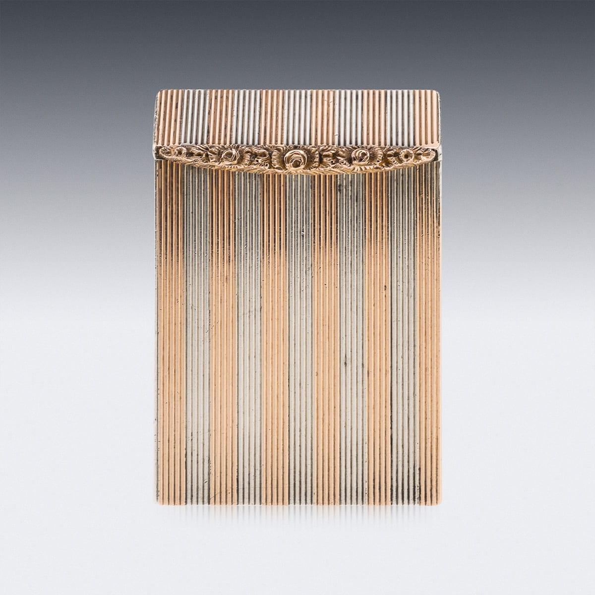 Altro Antico porta fiammiferi in argento massiccio e oro 9 carati del XX secolo, C.C. in vendita