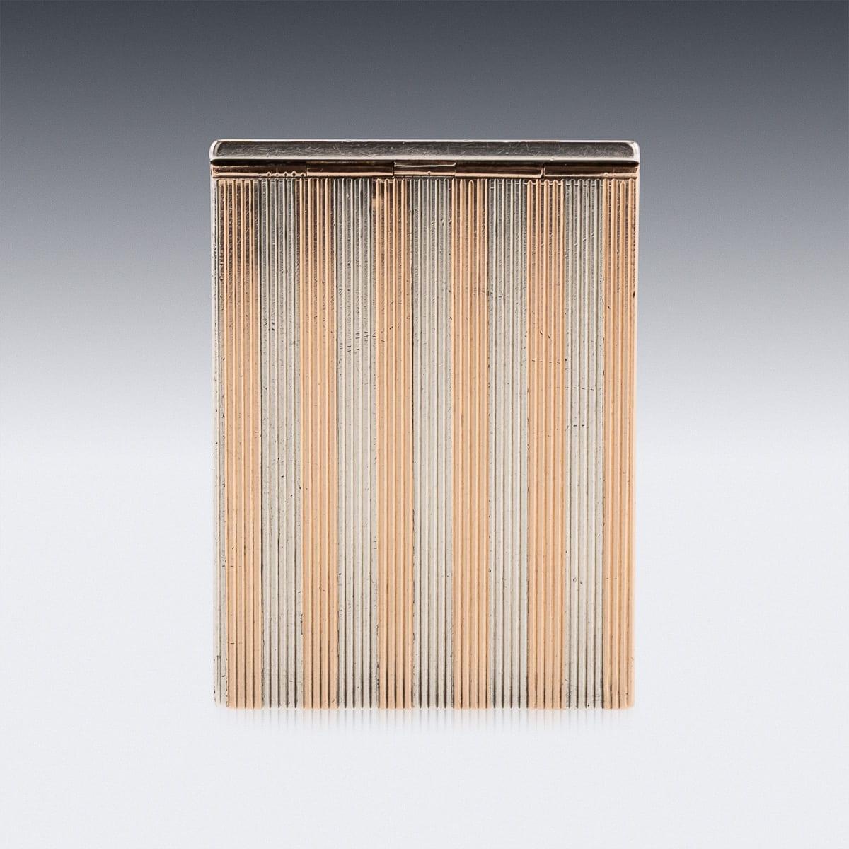 Antico porta fiammiferi in argento massiccio e oro 9 carati del XX secolo, C.C. In condizioni buone in vendita a Royal Tunbridge Wells, Kent