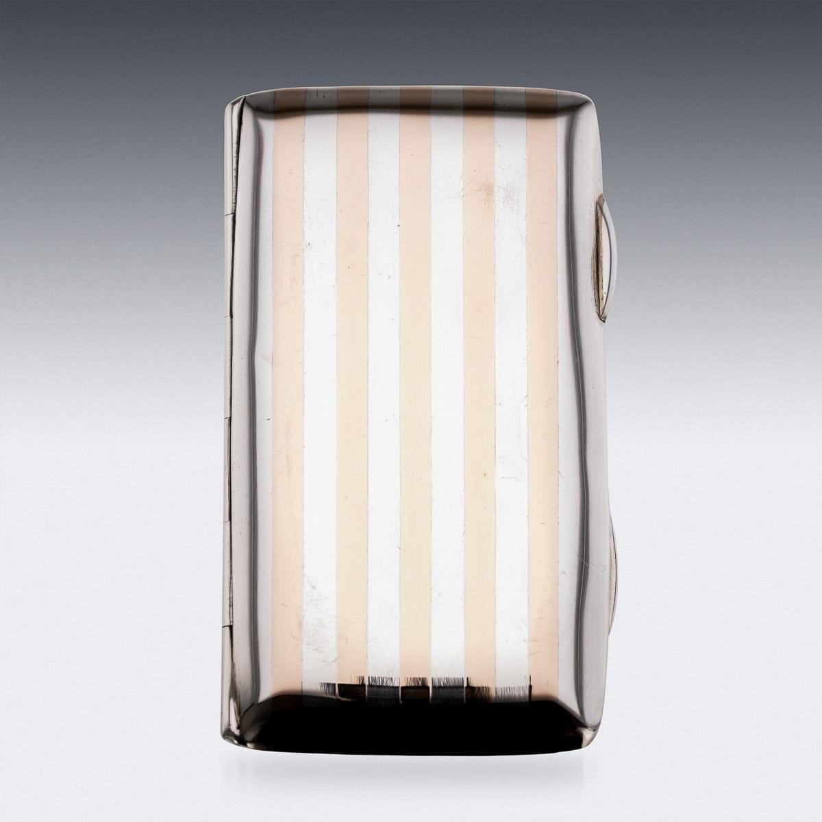 Autre Ancien étui à cartes de visite en argent massif et or du 20e siècle, Chester c.1911 en vente