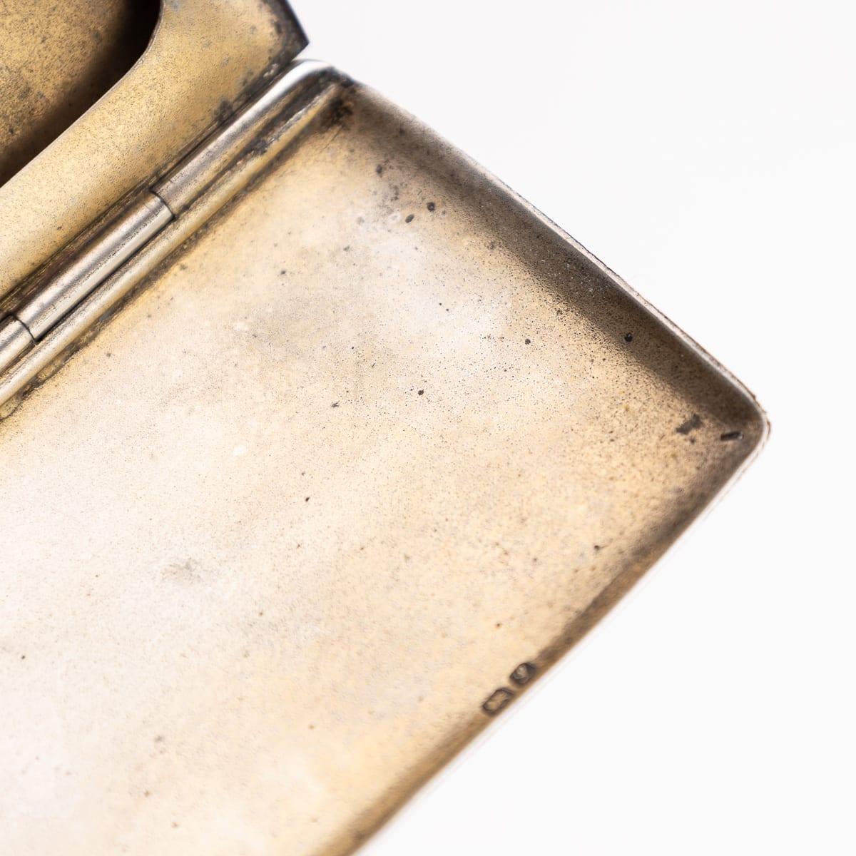 20ième siècle Ancien étui à cartes de visite en argent massif et or du 20e siècle, Chester c.1911 en vente