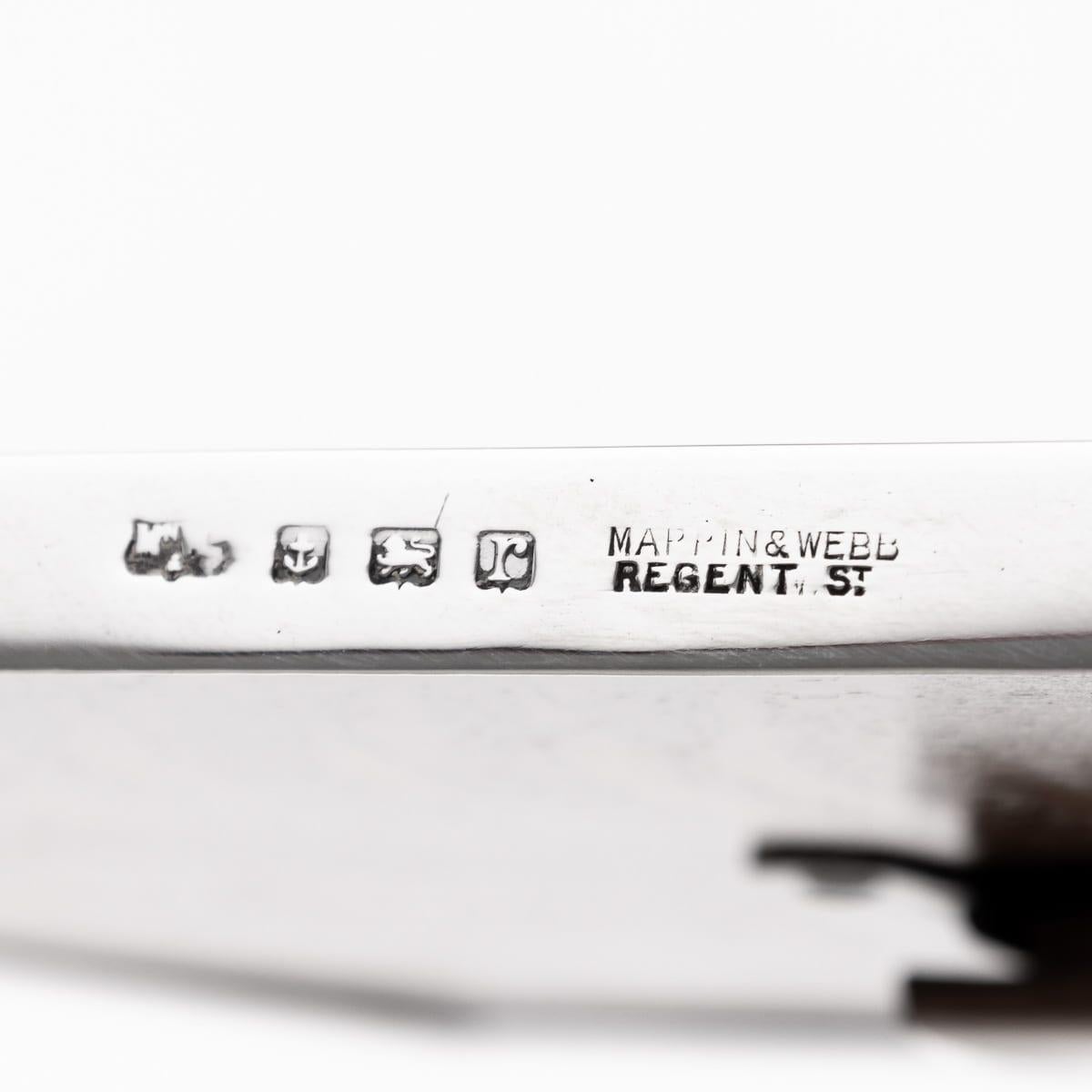 Marco de plata maciza inglés antiguo del siglo XX 