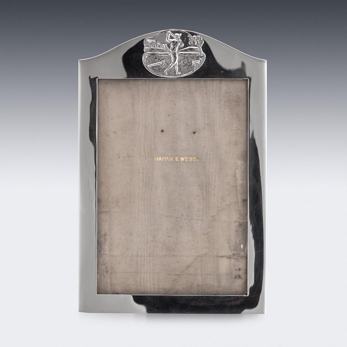 Marco de plata maciza inglés antiguo del siglo XX 