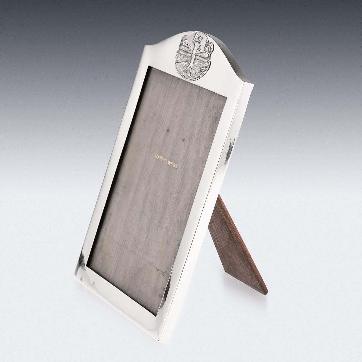 Marco de plata maciza inglés antiguo del siglo XX 