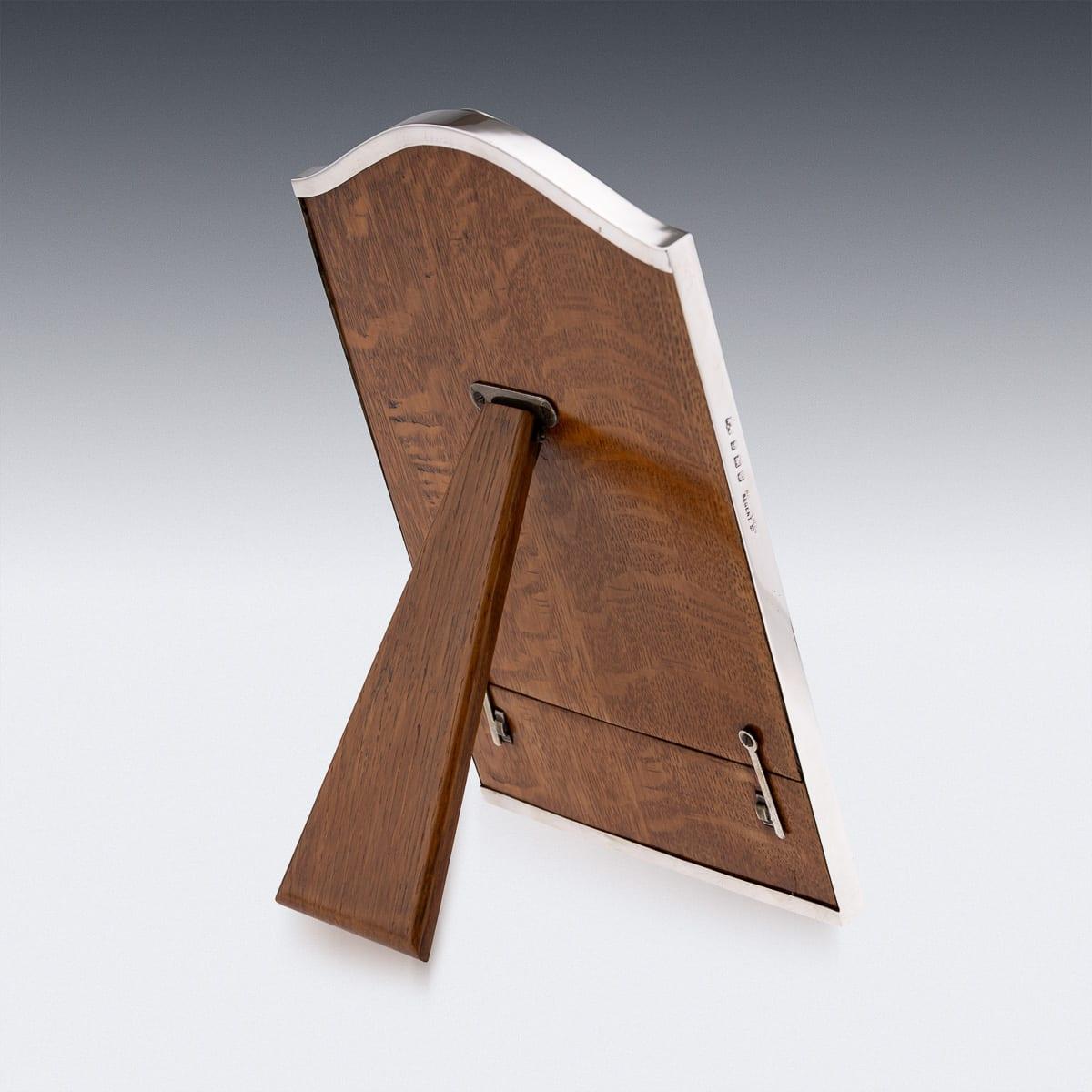 Marco de plata maciza inglés antiguo del siglo XX 