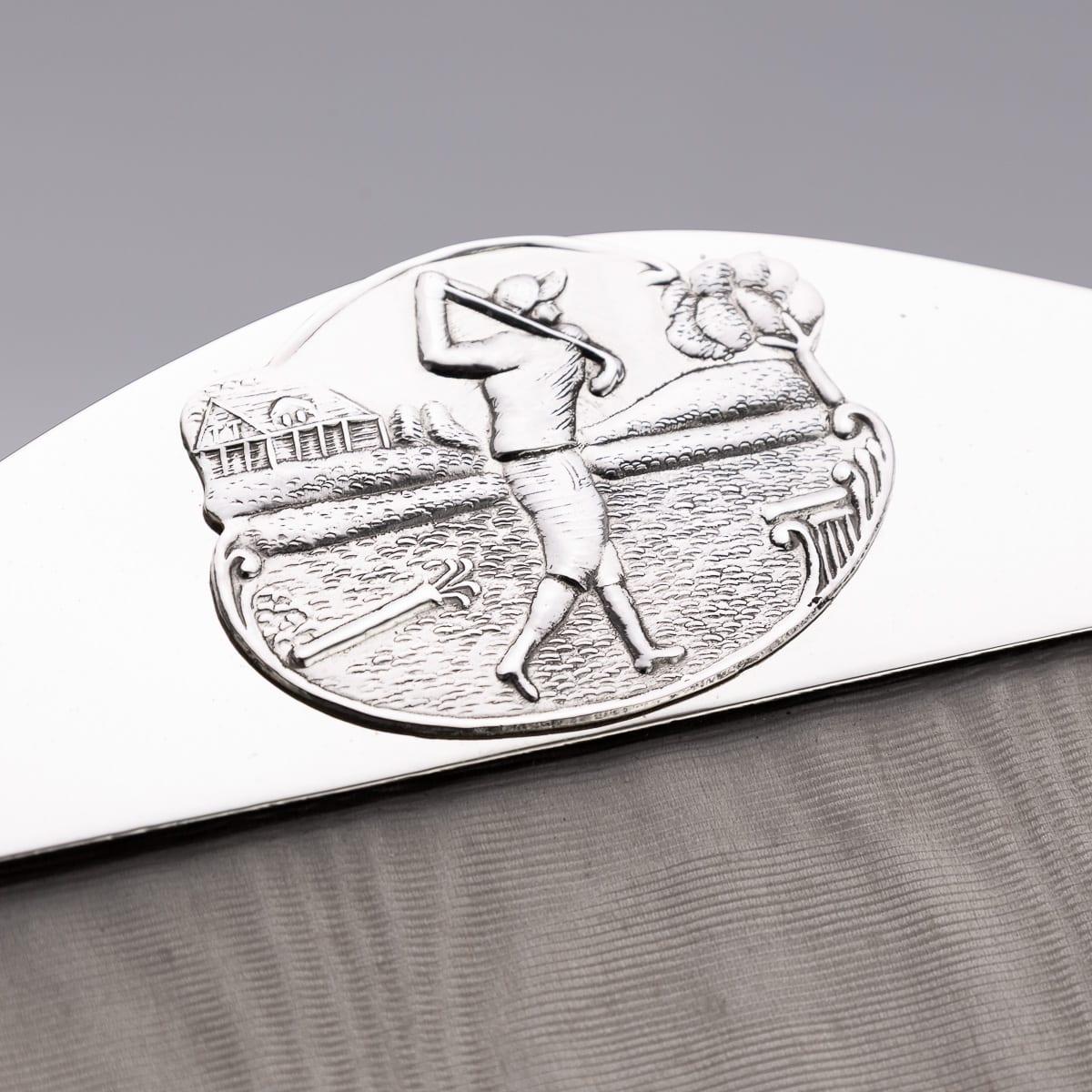 Marco de plata maciza inglés antiguo del siglo XX 