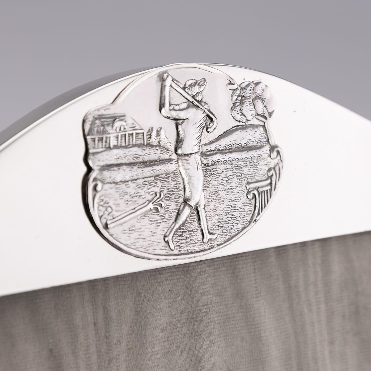 Marco de plata maciza inglés antiguo del siglo XX 