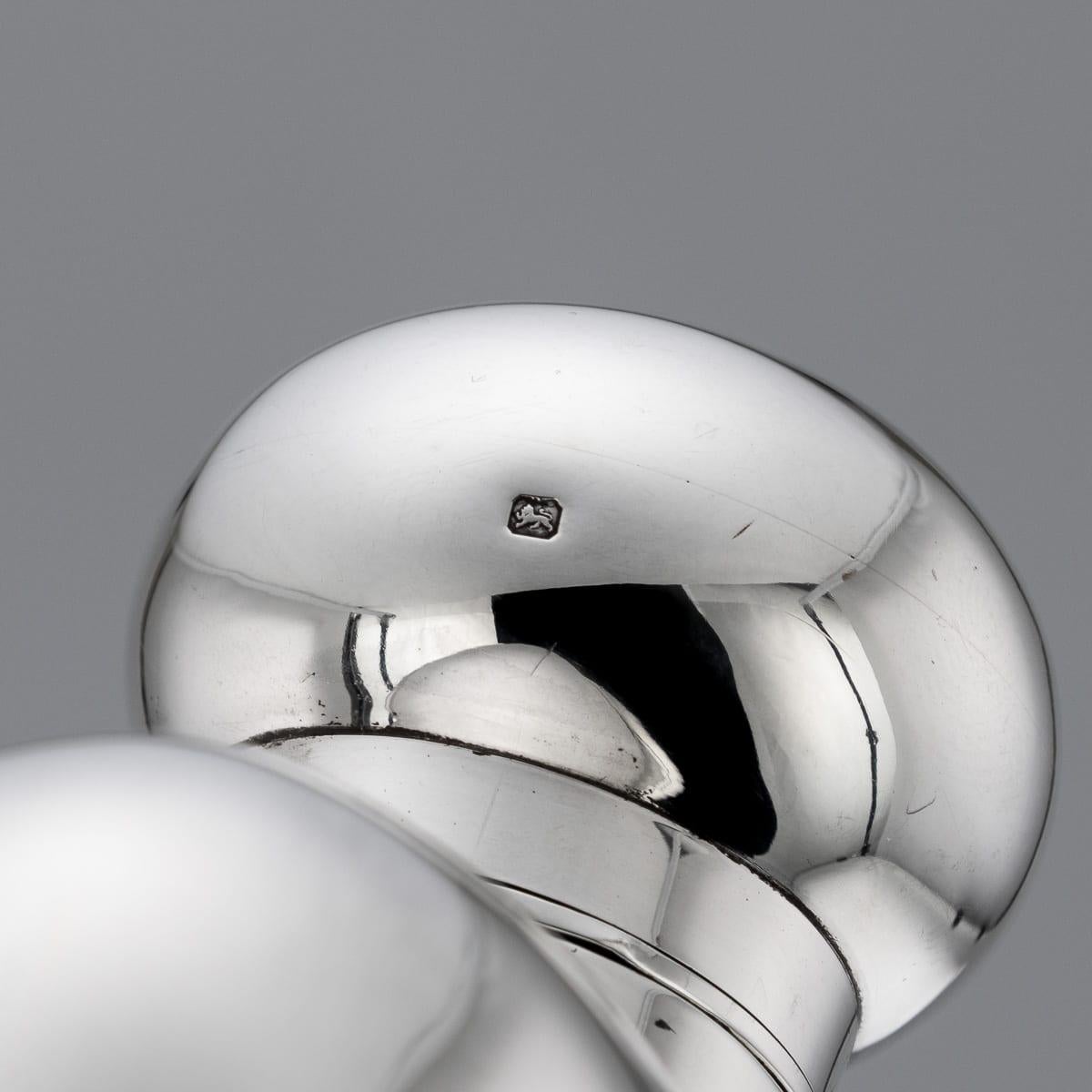 Ancienne gourde et coupe en argent massif anglais du 20e siècle, James Dixon & Sons c.1905 en vente 4