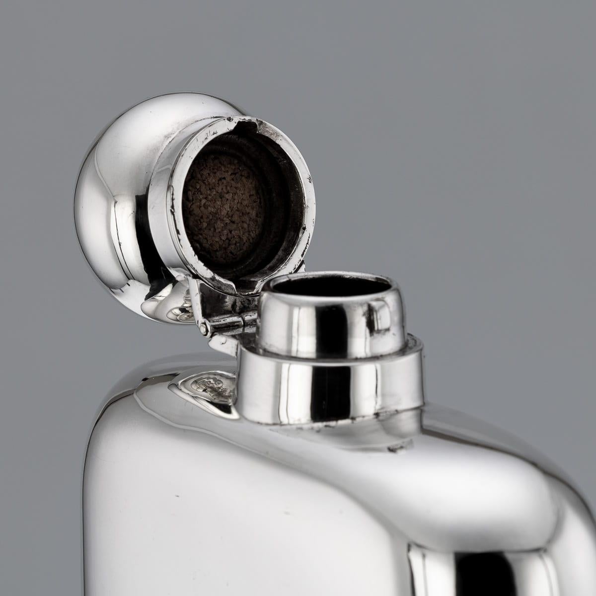 Ancienne gourde et coupe en argent massif anglais du 20e siècle, James Dixon & Sons c.1905 en vente 1