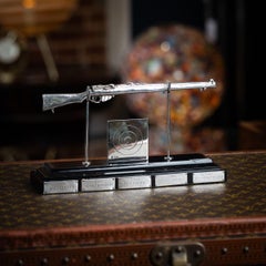 Antique 20thC English Solid Silver Rifle Shooting Trophy, London c.1915